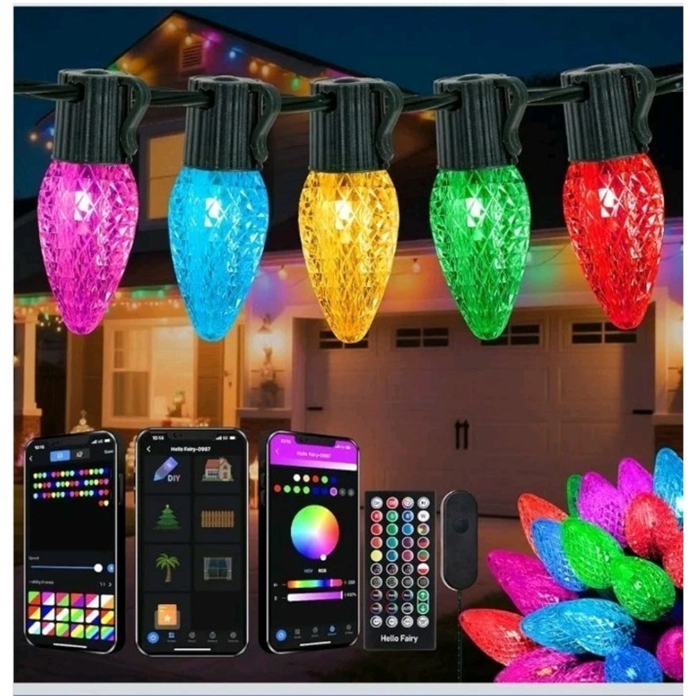 MINETOM SMART C9 CHRISTMAS LIGHTS OUTDOOR 150 LED 99FT MULTI - MULTI